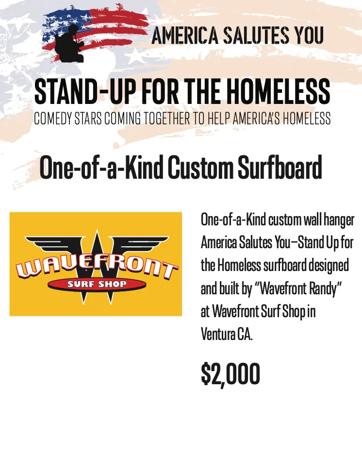 America Salutes You, Stand-Up for the Homeless